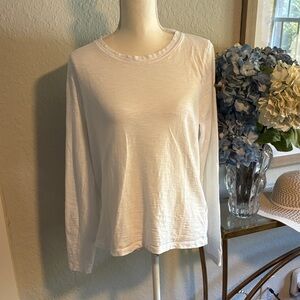 J. Crew white long sleeve T-shirt size large